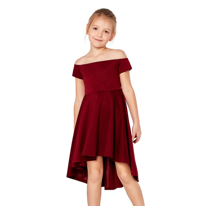 Red All The Rage Skater Dress for Little Girls