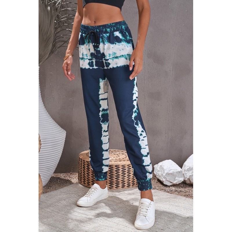 Tie-dyed Print Elastic Waist Jogger