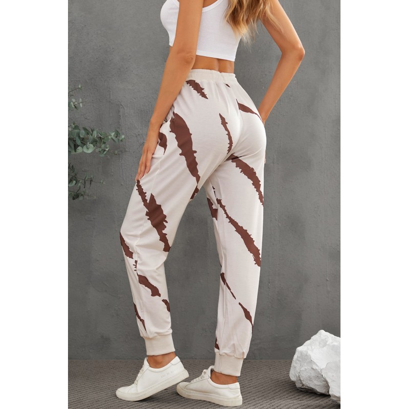 Casual Tie-dyed Drawstring Elastic Waist Pants