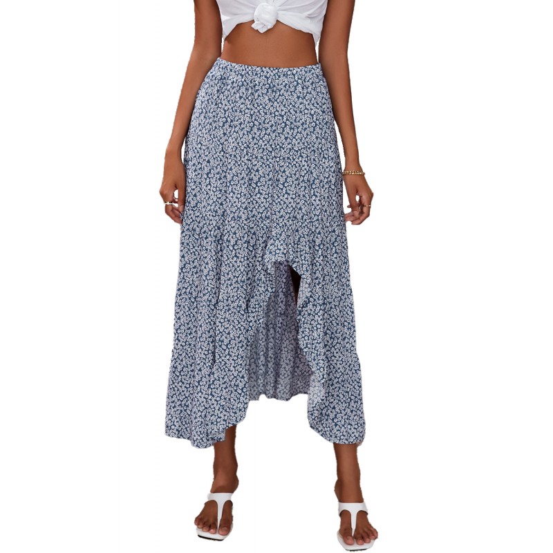 Sky Blue Travel Maxi Skirt