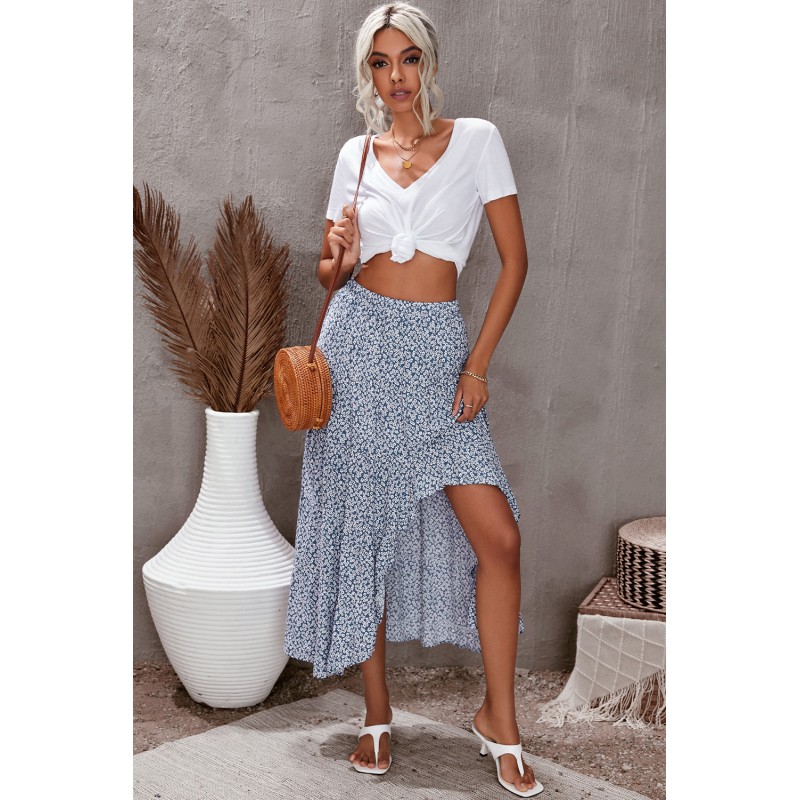 Sky Blue Travel Maxi Skirt