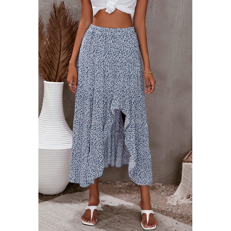 Sky Blue Travel Maxi Skirt