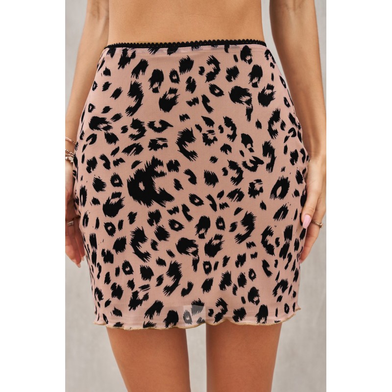 Leopard Bodycon Mini Skirt