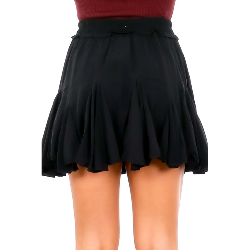 Black Korean High Waist Tutu Pleated Mini Skirt