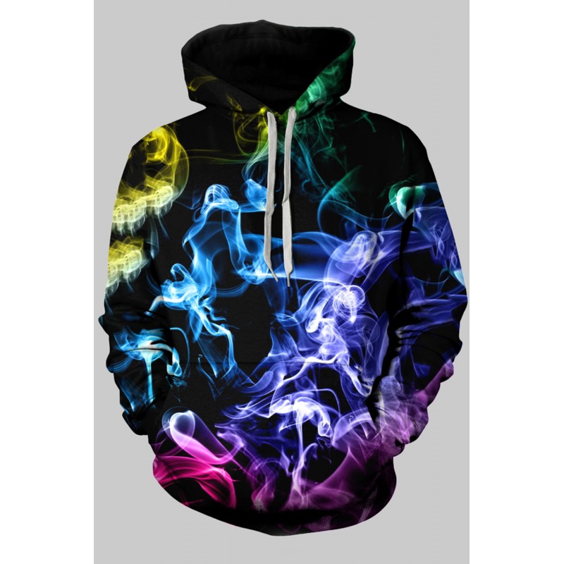 Men 3D Print Pullover Hoodie