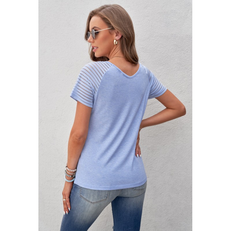 Striped Raglan Sleeve Tee