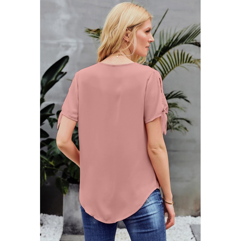 Pink Charismatic Drape Blouse