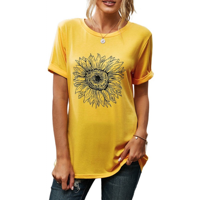 Yellow Sunflower Base T-shirt