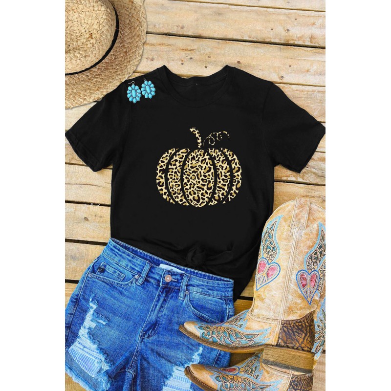 Leopard Pumpkin Graphic Tee